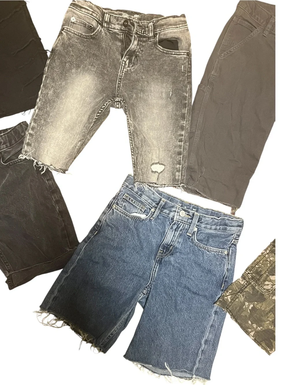 Lot of boys size 10/12 cutoff jean shorts